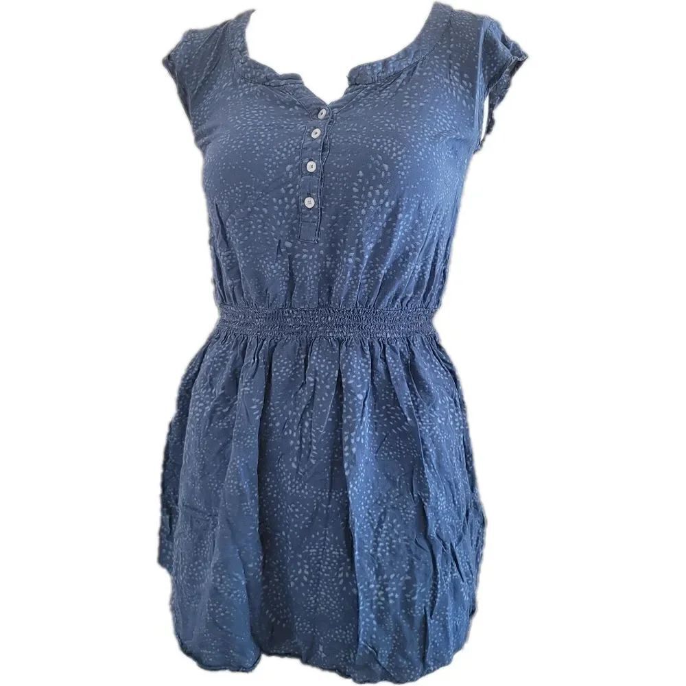 Aeropostale xs plus empire waist blouse blue cap sleeve relaxed